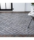 Portmany Neutral Diamond Trellis Dark Gray 4 ft. x 6 ft. Indoor/Outdoor Area Rug