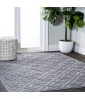 Portmany Neutral Diamond Trellis Dark Gray 4 ft. x 6 ft. Indoor/Outdoor Area Rug