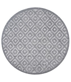 Jonathany Ibiza IBZ104A Dark Gray Area Rug 5 ft. 3 in. X 5 ft. 3 in. Round