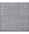 IBIZA Area Rug Portmany Neutral Diamond Trellis Dark Gray 5' Square Indoor/Outdoor Area Rug