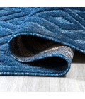 IBIZA Area Rug Portmany Neutral Diamond Trellis Navy 5' Round Indoor/Outdoor Area Rug