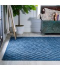 IBIZA Area Rug Portmany Neutral Diamond Trellis Navy 5 ft. x 8 ft. Indoor/Outdoor Area Rug