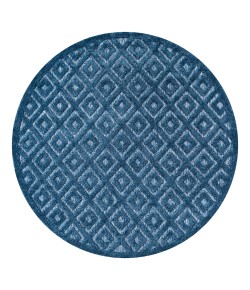 Jonathany Ibiza IBZ104B Navy Area Rug 5 ft. 3 in. X 5 ft. 3 in. Round