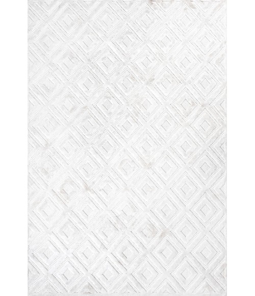 IBIZA Area Rug Portmany Neutral Diamond Trellis Ivory 3 ft. x 5 ft. Indoor/Outdoor Area Rug