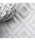 IBIZA Area Rug Portmany Neutral Diamond Trellis Ivory 5' Square Indoor/Outdoor Area Rug