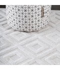 IBIZA Area Rug Portmany Neutral Diamond Trellis Ivory 5' Square Indoor/Outdoor Area Rug