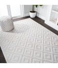 IBIZA Area Rug Portmany Neutral Diamond Trellis Ivory 3 ft. x 5 ft. Indoor/Outdoor Area Rug