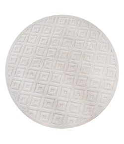 Jonathany Ibiza IBZ104D Ivory Area Rug 5 ft. 3 in. X 5 ft. 3 in. Round