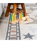 KIDS WASHABLE Area Rug Star Gazer Geometric Machine-Washable Ivory/Blue/Orange 5 ft. x 8 ft. Area Rug