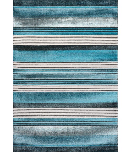 LUXOR Area Rug Duxbury Gradient Ticking Striped Blue/Navy 3 ft. x 5 ft. Area Rug