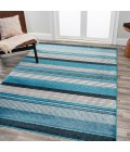 LUXOR Area Rug Duxbury Gradient Ticking Striped Blue/Navy 3 ft. x 5 ft. Area Rug