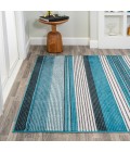 LUXOR Area Rug Duxbury Gradient Ticking Striped Blue/Navy 3 ft. x 5 ft. Area Rug