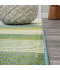 LUXOR Area Rug Duxbury Gradient Ticking Striped Green/Blue 5 ft. x 8 ft. Area Rug