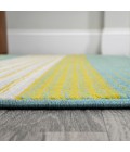 LUXOR Area Rug Duxbury Gradient Ticking Striped Green/Blue 2 ft. x 8 ft. Runner Rug