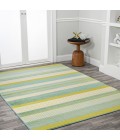 LUXOR Area Rug Duxbury Gradient Ticking Striped Green/Blue 5 ft. x 8 ft. Area Rug