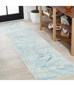 Jonathany Luxor LUX104A Ivory/Blue Area Rug 2 ft. X 8 ft. Runner