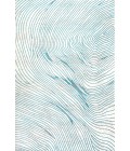 LUXOR Area Rug Arlo Woodgrain Geometric Ivory/Blue 5 ft. x 8 ft. Area Rug
