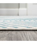 LUXOR Area Rug Arlo Woodgrain Geometric Ivory/Blue 2 ft. x 8 ft. Runner Rug