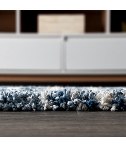 Ankara Vintage Medallion Blue/Ivory 2 ft. x 8 ft. Runner Rug