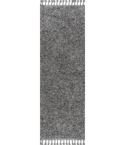 Jonathany Mercer Shag MCR100B Charcoal Area Rug 2 ft. 3 in. X 8 ft. Runner