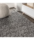 Mercer Shag Plush Tassel Charcoal 3 ft. x 5 ft. Area Rug