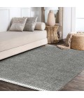Mercer Shag Plush Tassel Charcoal 3 ft. x 5 ft. Area Rug
