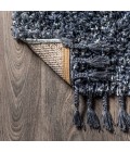 MERCER SHAG Area Rug Mercer Shag Plush Tassel Denim Blue 5 ft. x 8 ft. Area Rug