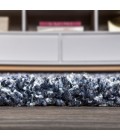 MERCER SHAG Area Rug Mercer Shag Plush Tassel Denim Blue 2 ft. x 8 ft. Runner Rug