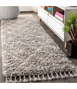 Jonathany Mercer Shag MCR101C Grey/Ivory Area Rug 2 ft. 3 in. X 8 ft. Runner