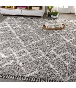 Jonathany Mercer Shag MCR102C Grey/Ivory Area Rug 3 ft. 1 in. X 5 ft. Rectangle
