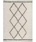 MERCER SHAG Area Rug Mercer Shag Plush Tassel Moroccan Tribal Geometric Trellis Cream/Grey 8 ft. x 10 ft. Area Rug