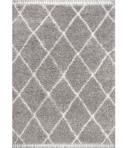Jonathany Mercer Shag MCR104C Grey/Cream Area Rug 4 ft. X 6 ft. Rectangle