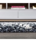 MERCER SHAG Area Rug Mercer Shag Plush Tassel Moroccan Diamond Denim Blue/Cream 2 ft. x 8 ft. Runner Rug