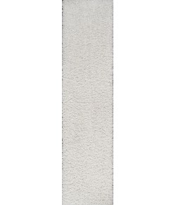 Jonathany Mercer Shag MCR106A White Area Rug 2 ft. 3 in. X 8 ft. Runner