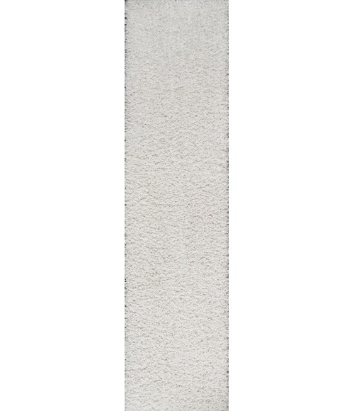 Mercer Shag Plush White 2 ft. x 8 ft. Runner Rug