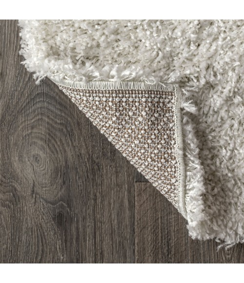 MERCER SHAG Area Rug Mercer Shag Plush White 8 ft. x 10 ft. Area Rug