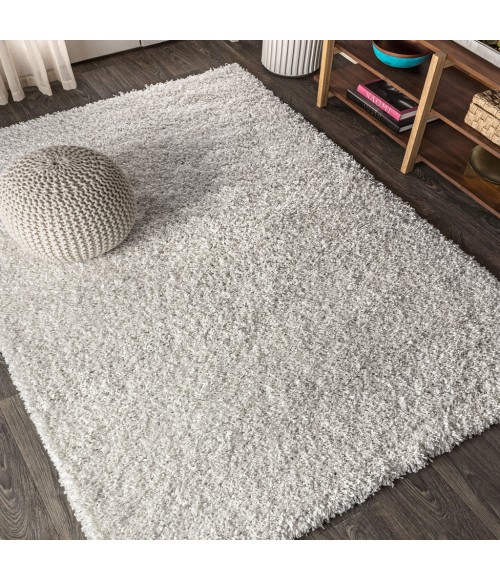 MERCER SHAG Area Rug Mercer Shag Plush White 8 ft. x 10 ft. Area Rug