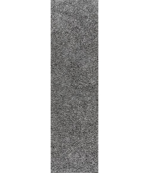 MERCER SHAG Area Rug Mercer Shag Plush Charcoal 2 ft. x 8 ft. Runner Rug
