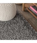 MERCER SHAG Area Rug Mercer Shag Plush Charcoal 4 ft. x 6 ft. Area Rug