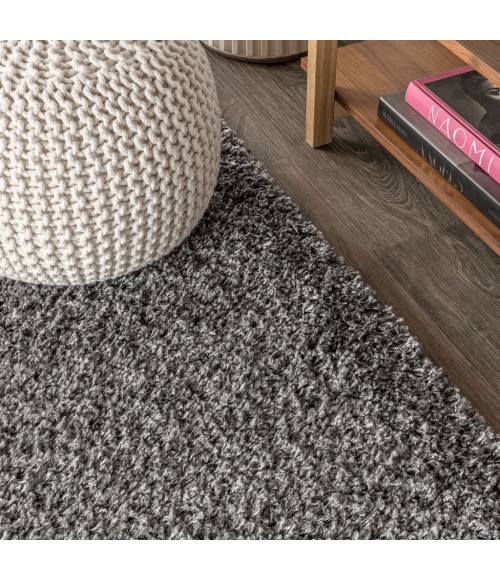 MERCER SHAG Area Rug Mercer Shag Plush Charcoal 4 ft. x 6 ft. Area Rug