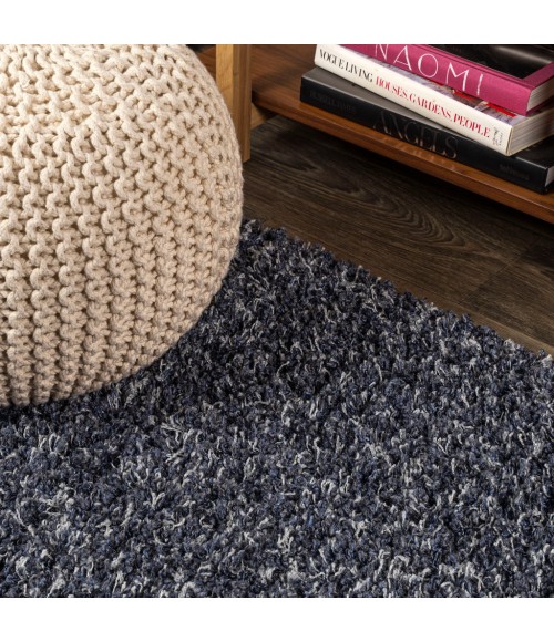MERCER SHAG Area Rug Mercer Shag Plush Denim Blue 2 ft. x 8 ft. Runner Rug