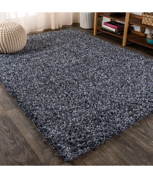 MERCER SHAG Area Rug Mercer Shag Plush Denim Blue 3 ft. x 5 ft. Area Rug