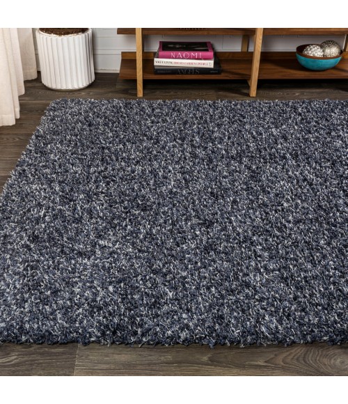 MERCER SHAG Area Rug Mercer Shag Plush Denim Blue 3 ft. x 5 ft. Area Rug