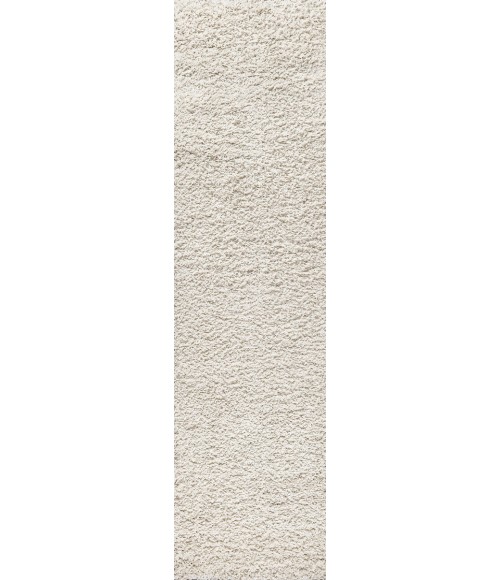 MERCER SHAG Area Rug Mercer Shag Plush Cream 2 ft. x 8 ft. Runner Rug