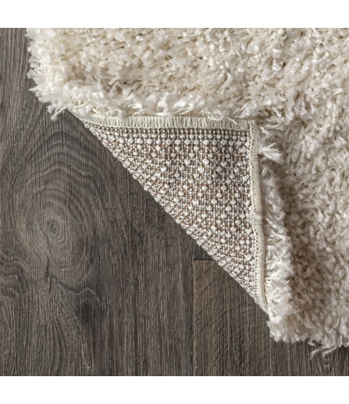 MERCER SHAG Area Rug Mercer Shag Plush Cream 2 ft. x 8 ft. Runner Rug