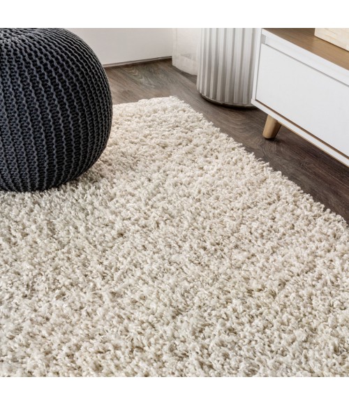 MERCER SHAG Area Rug Mercer Shag Plush Cream 2 ft. x 8 ft. Runner Rug