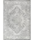 MODERN PERSIAN Area Rug Modern Vintage Medallion Light Grey 8 ft. x 10 ft. Area Rug