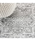 MODERN PERSIAN Area Rug Modern Vintage Medallion Grey 5' Square Area Rug