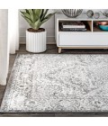 MODERN PERSIAN Area Rug Modern Vintage Medallion Light Grey 8 ft. x 10 ft. Area Rug