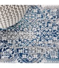 MODERN PERSIAN Area Rug Modern Vintage Medallion Navy /Light Grey 2 ft. x 8 ft. Runner Rug